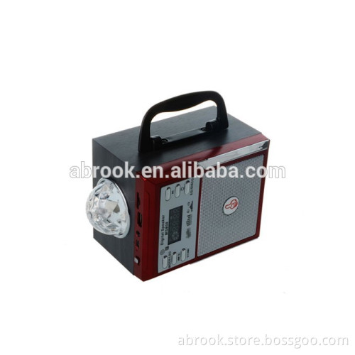 Hot selling disco light portable wooden speaker box